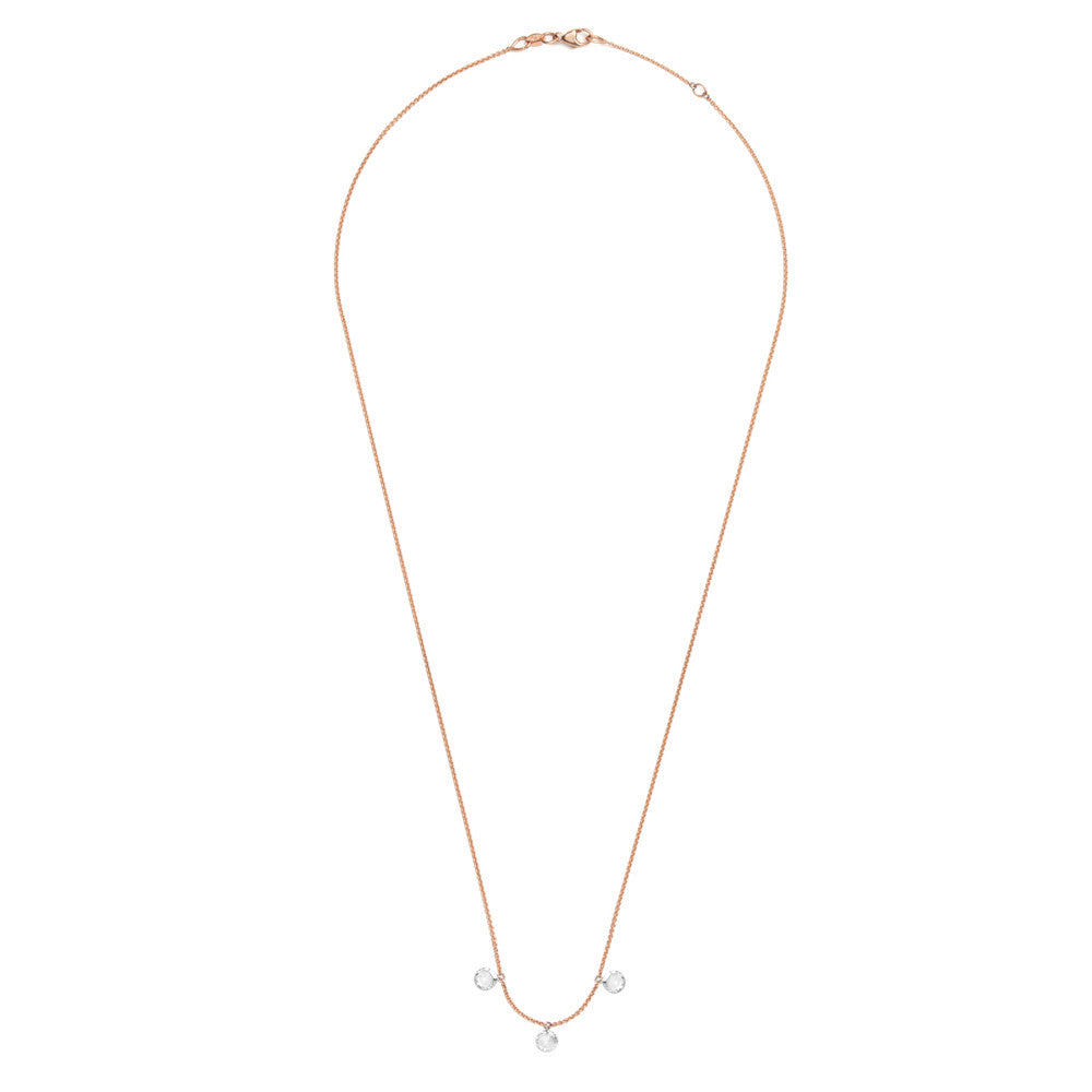 Selin Kent 14K Artemis Necklace with Three Rose Cut White Diamonds