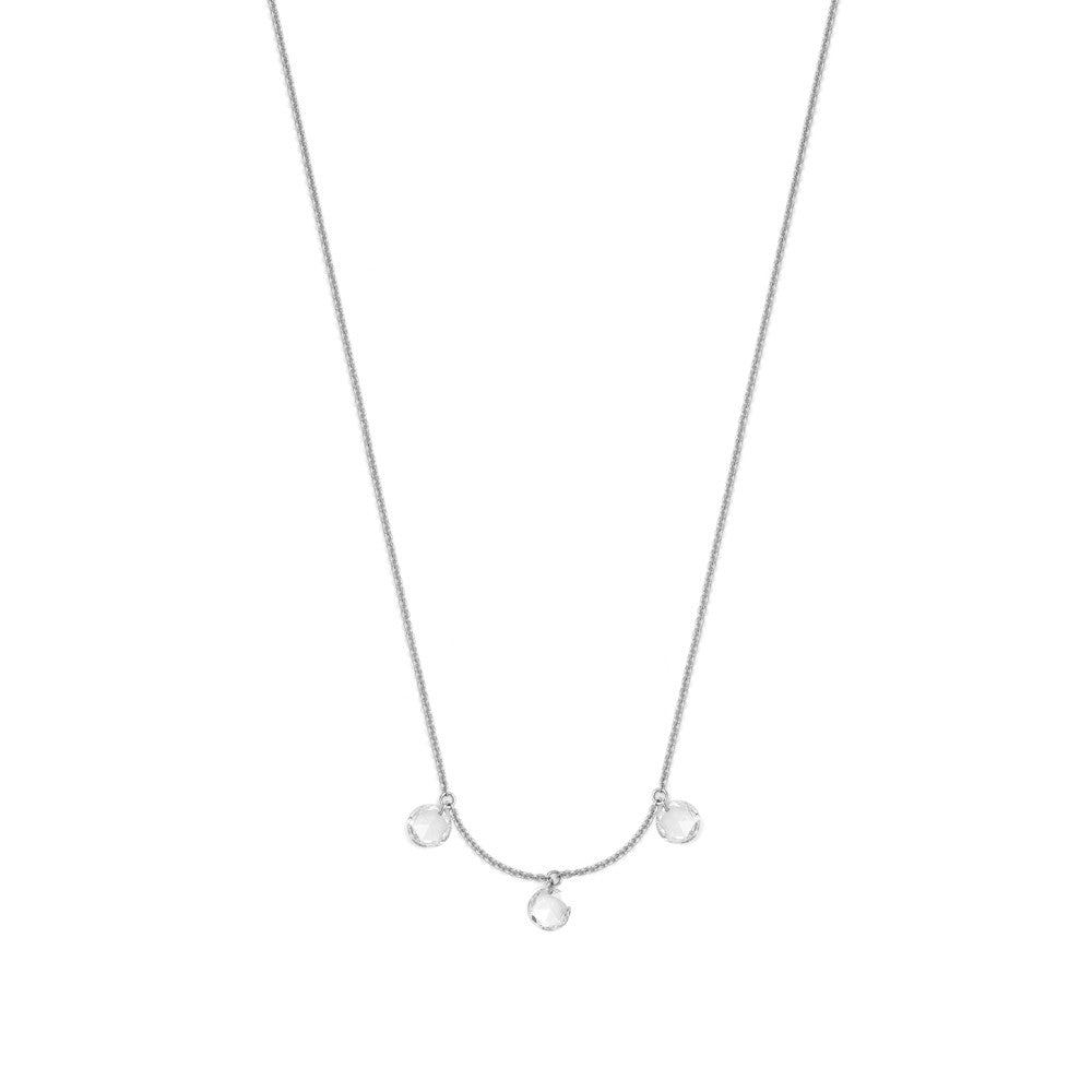 Selin Kent 14K Artemis Necklace with Three Rose Cut White Diamonds