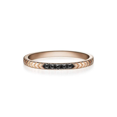 Selin Kent 14K Arya Ring in Rose Gold with Black Diamonds