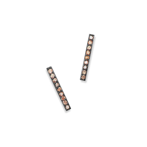 Selin Kent 14K Charlotte Pavé Studs with Champagne Diamonds