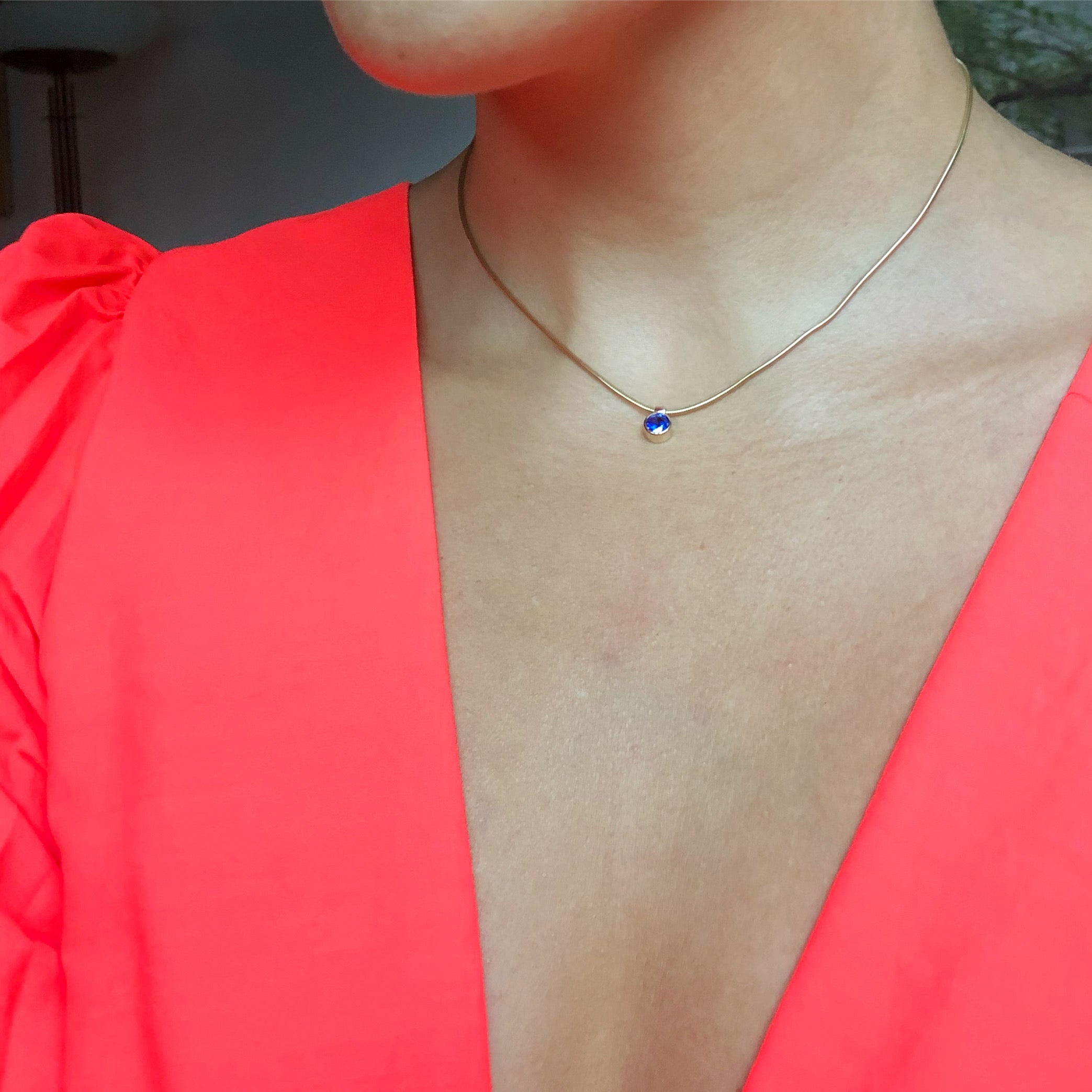 Clea Necklace - Sapphire