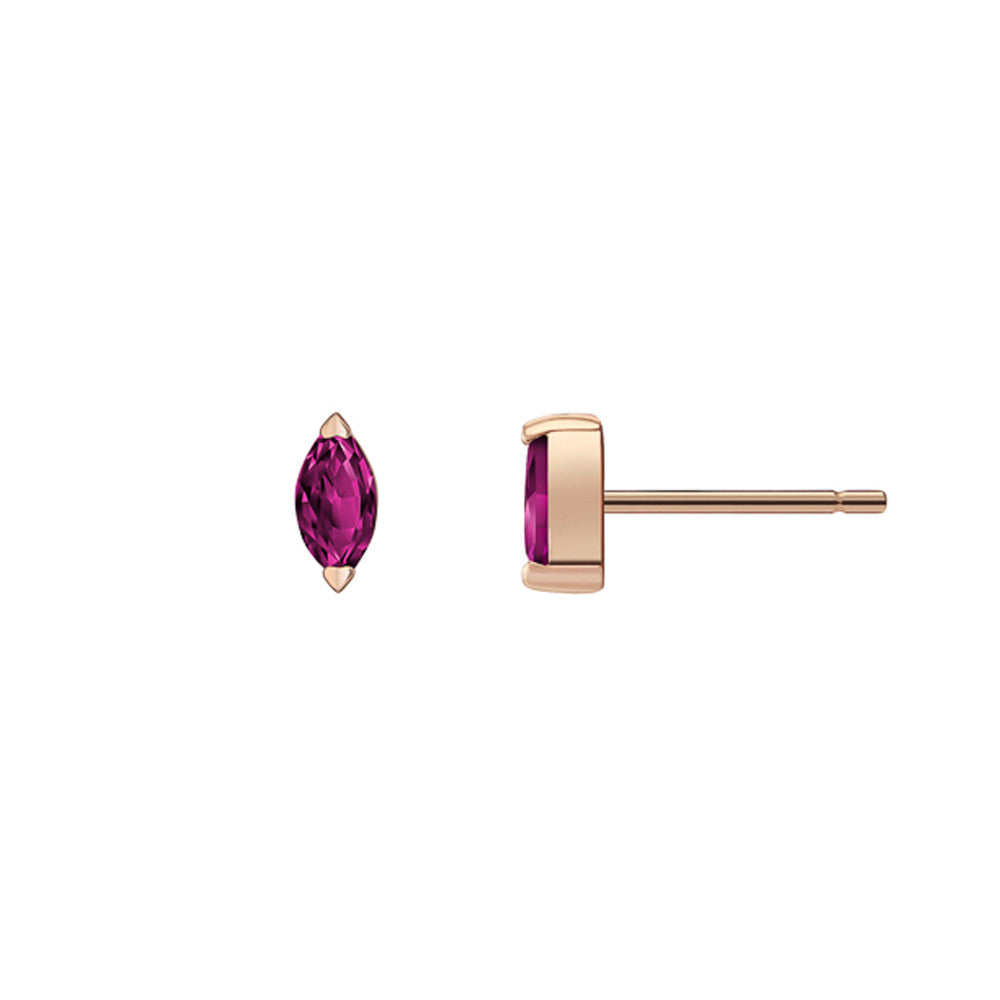 Selin Kent 14K Defne Studs with Ruby Marquise