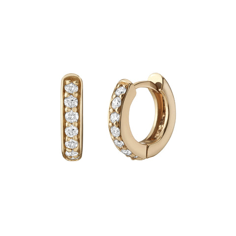 Ayda Chain Earrings | White Diamonds