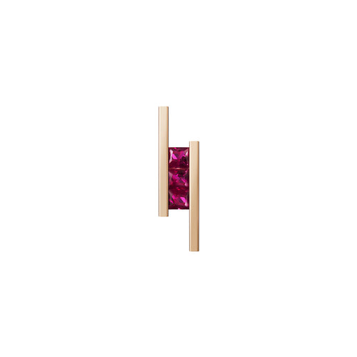 Selin Kent 14K Elena Mini Earrings with Princess Cut Rubies