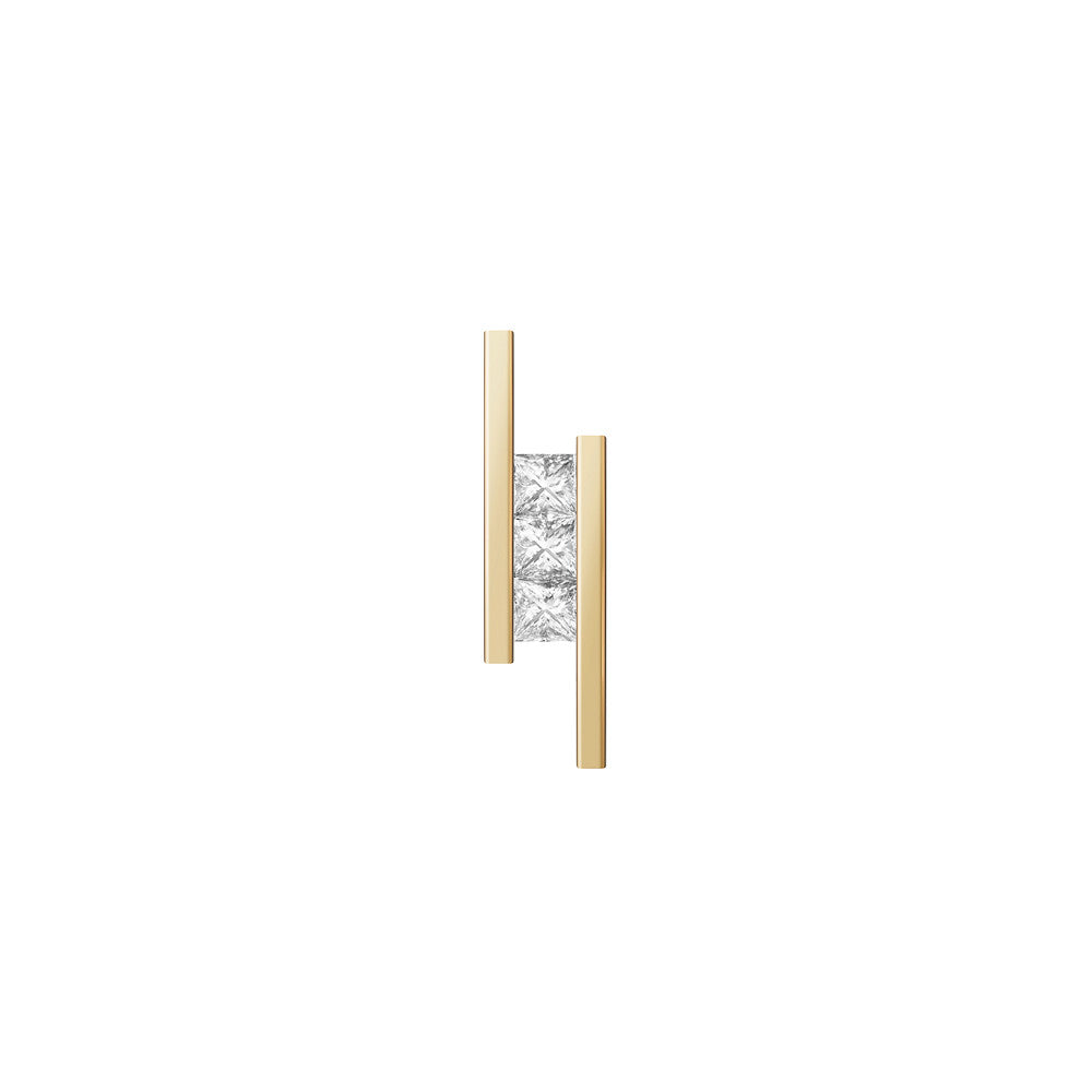 Selin Kent 14K Elena Mini Earring with Princess Cut White Diamonds