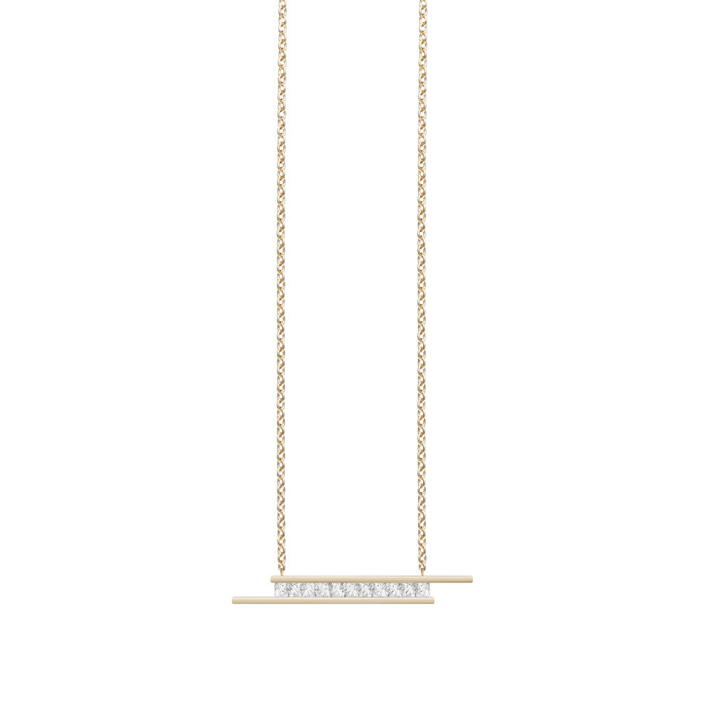 Selin Kent 14K Elena Necklace with Princess Cut White Diamonds