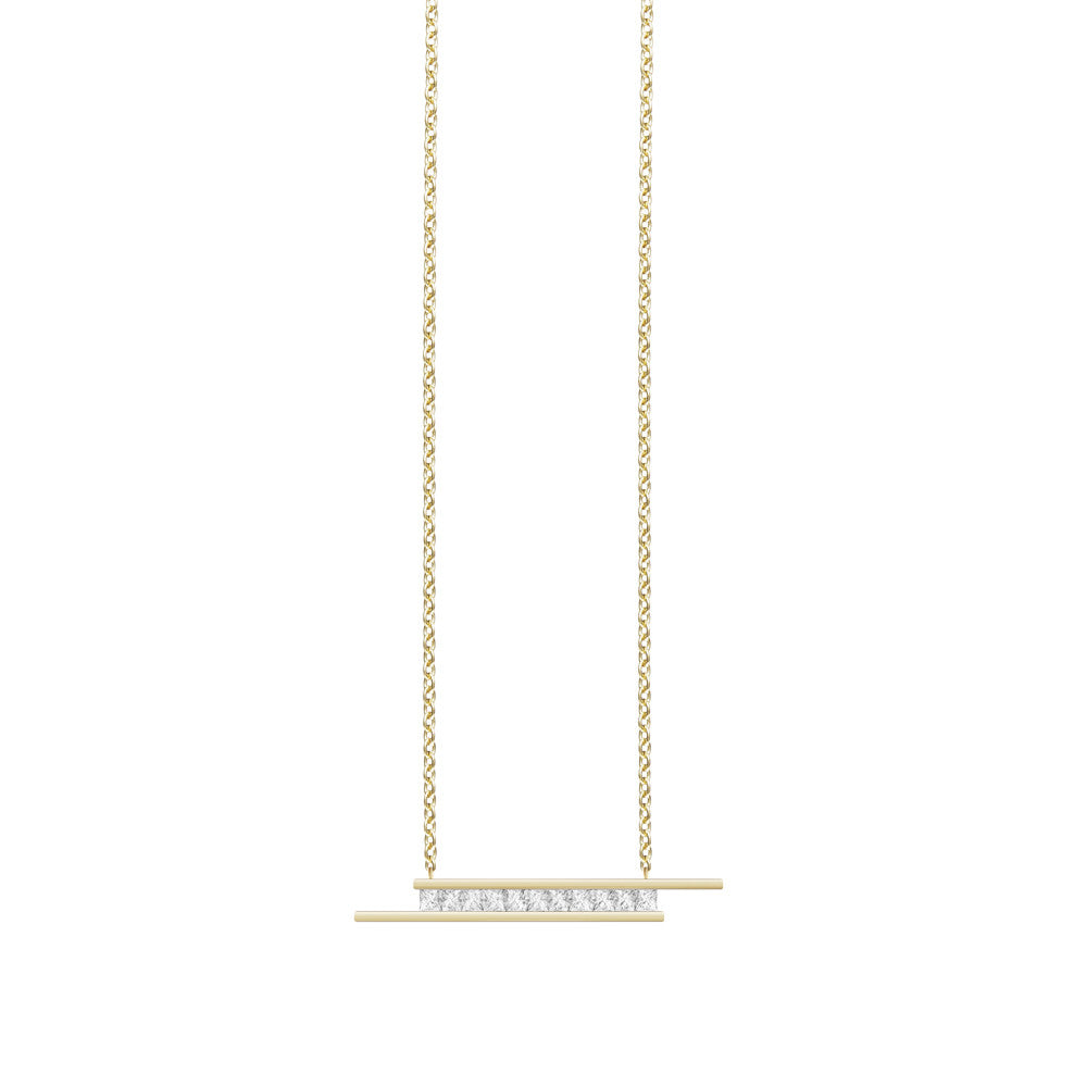 Selin Kent 14K Elena Necklace with Princess Cut White Diamonds