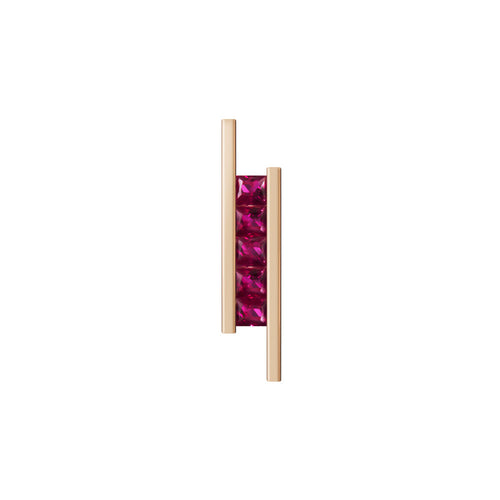 Selin Kent 14K Elena Earring with Princess Cut Rubies