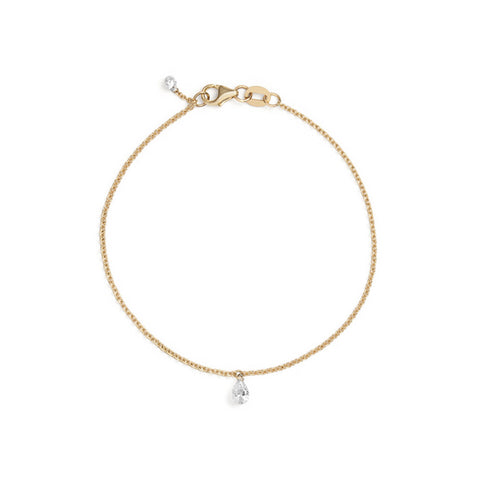 Nuwa Bracelet ~ Floating Princess Cut Diamond Bracelet