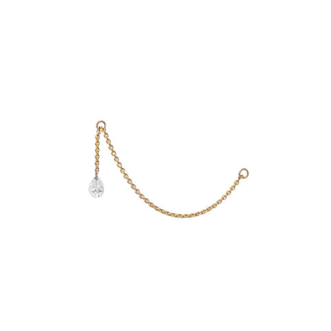 Nuwa Necklace ~ Floating Princess Cut Diamond Necklace