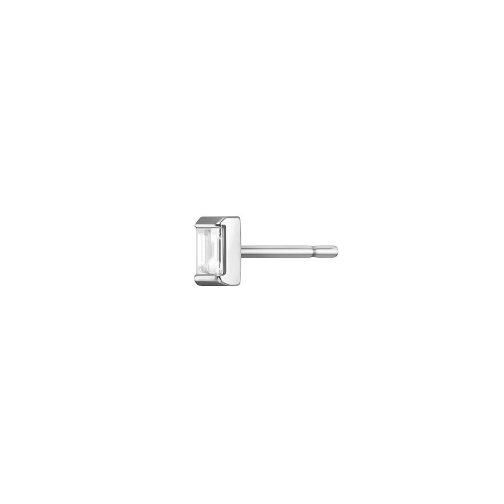 Selin Kent 14K Gaia Stud with White Diamond Baguette