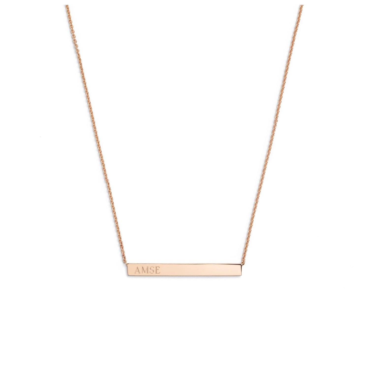 Selin Kent 14K Gain Horizontal Necklace with One White Diamond
