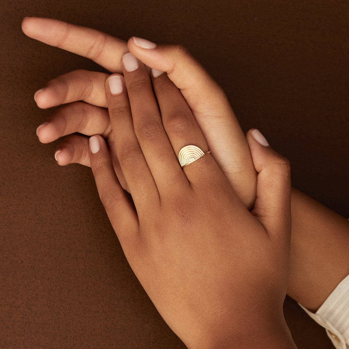 Helia Semi-Spiral Ring