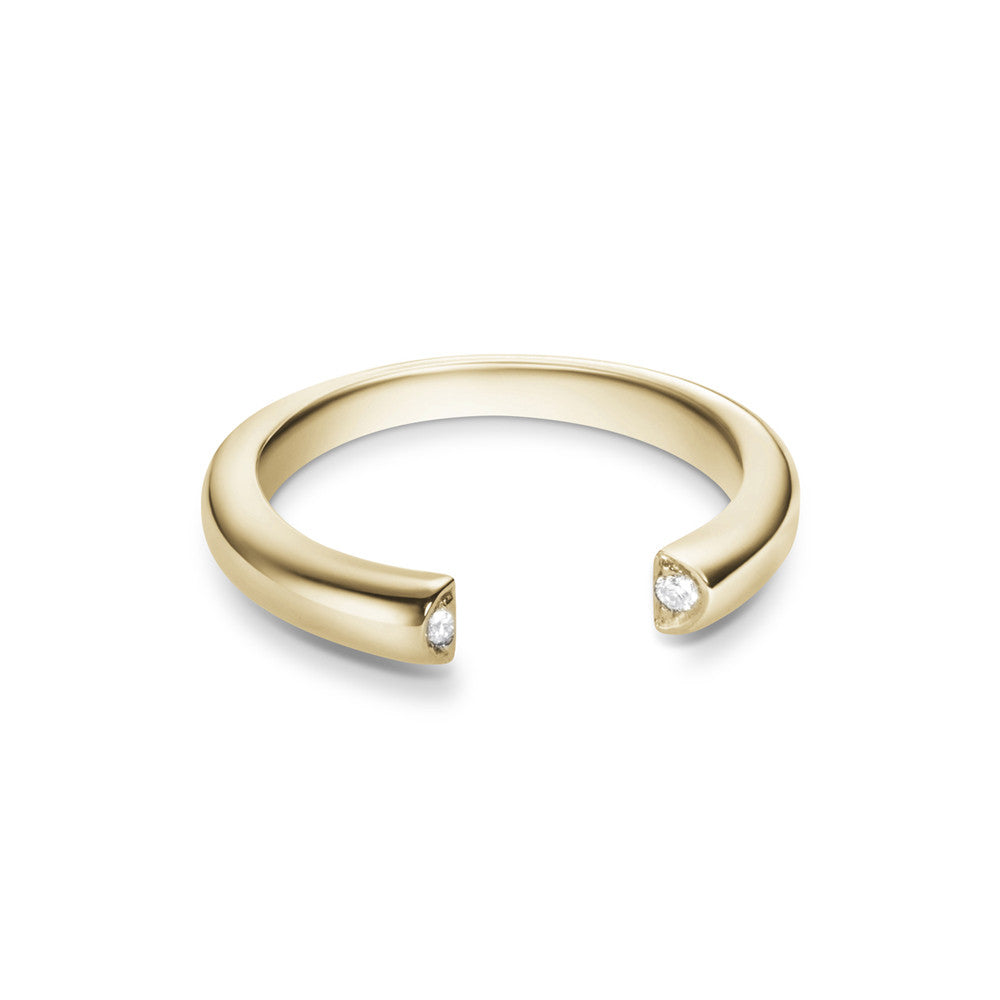 Selin Kent 14K Louise Ring with Two White Diamonds