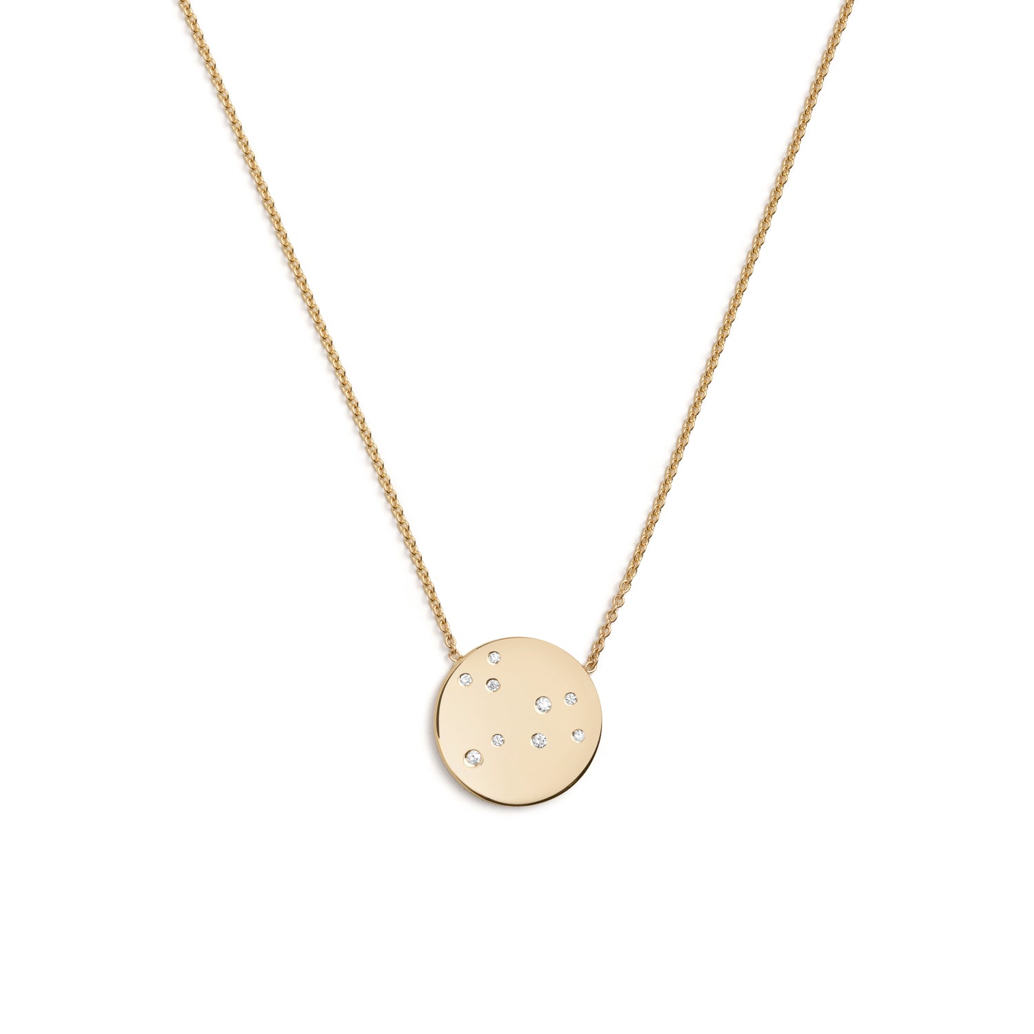 Aries Star Sign Necklace in Gold