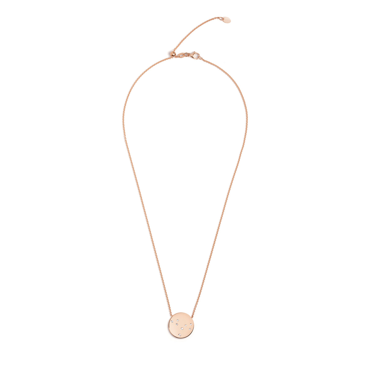 Star Sign Necklace in Rose Gold
