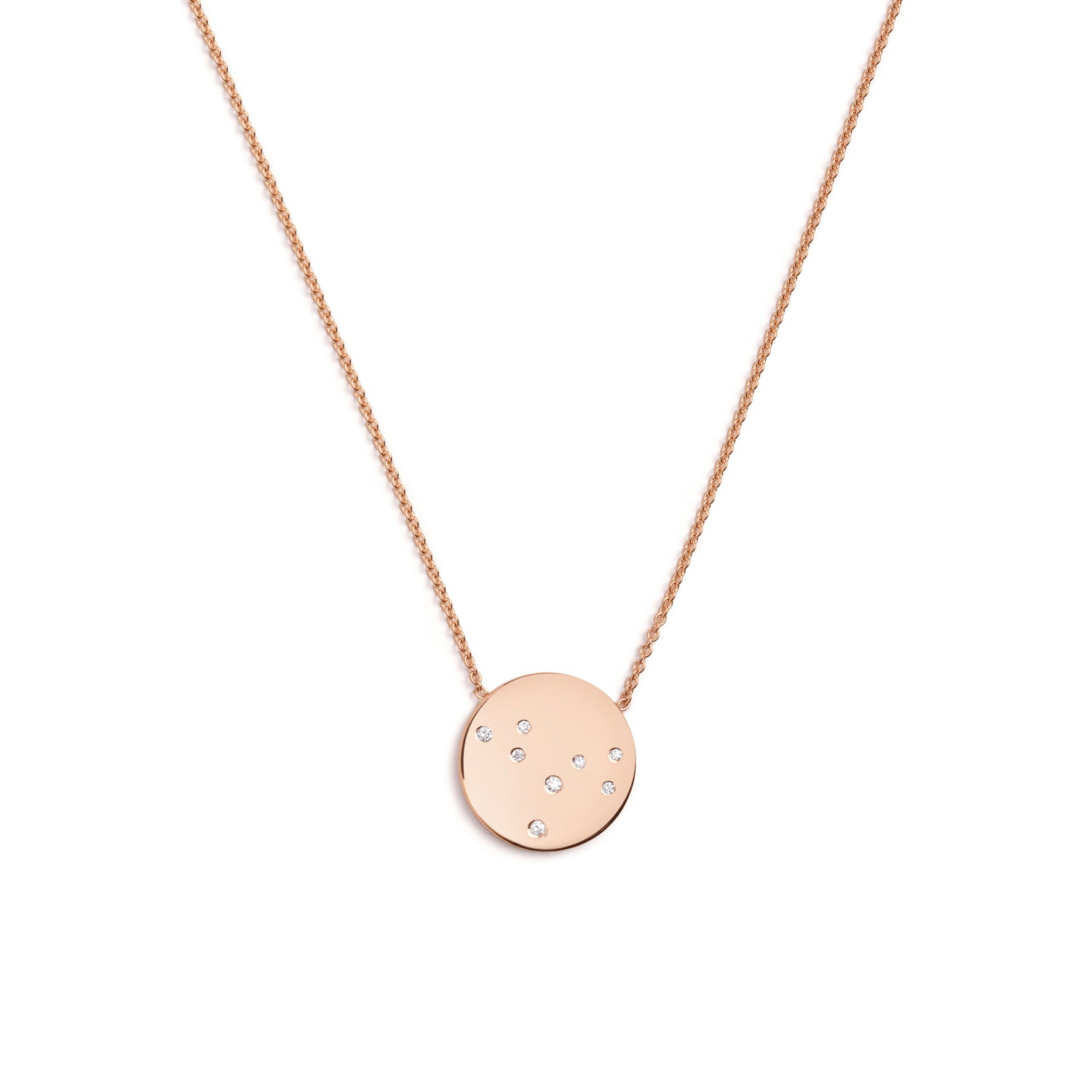 Star Sign Necklace in Rose Gold