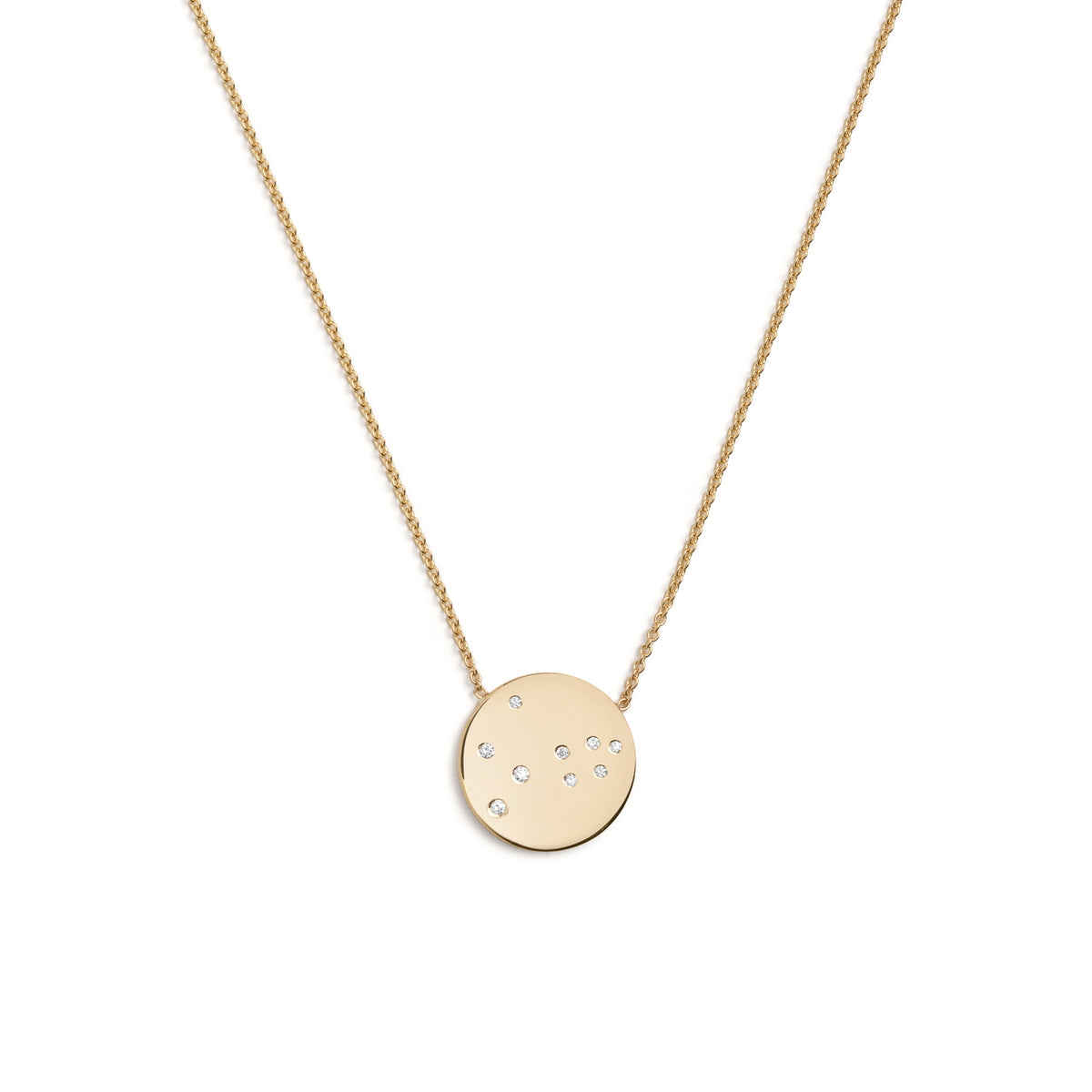 Aquarius Star Sign Necklace in Gold