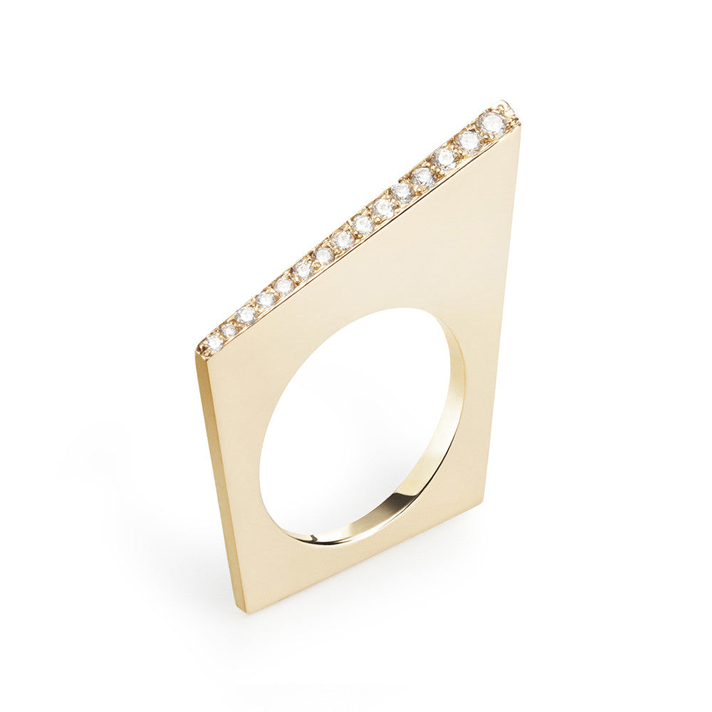 Selin Kent 14K Patti Ring with Pavé White Diamonds