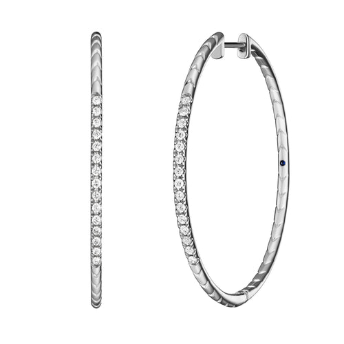 Rhea Hoops | White Diamonds