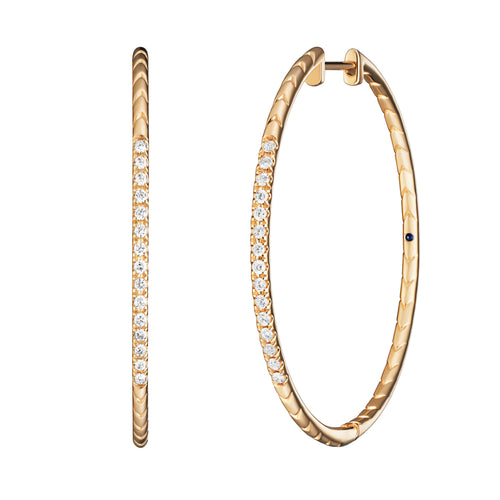 Rhea Hoops | White Diamonds