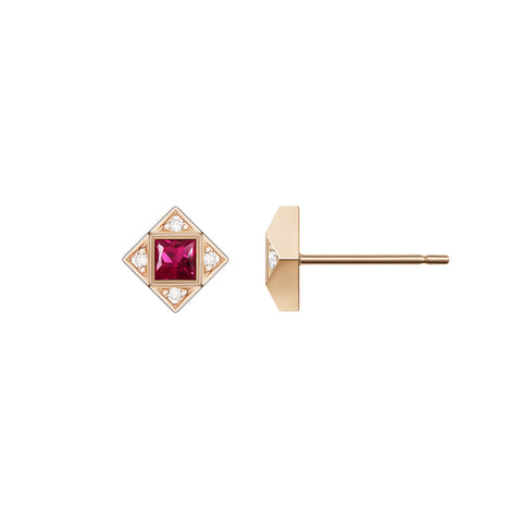 Defne Mismatch Earrings | Ruby