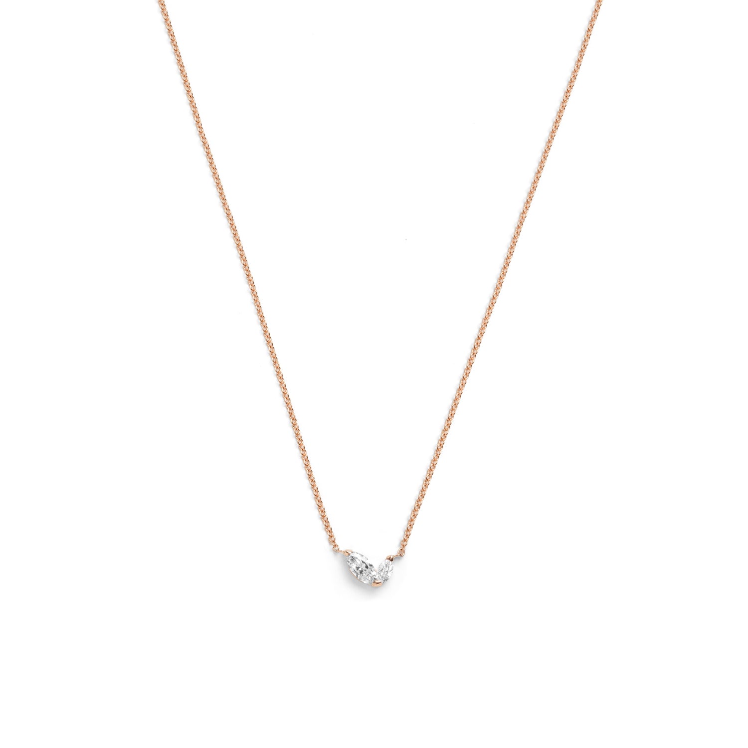 Selin Kent 14K Defne Necklace with Two Marquise White Diamonds