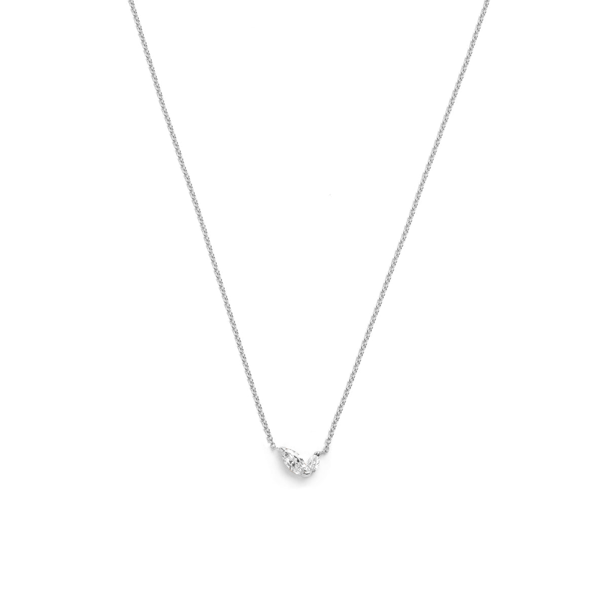 Selin Kent 14K Defne Necklace with Two Marquise White Diamonds