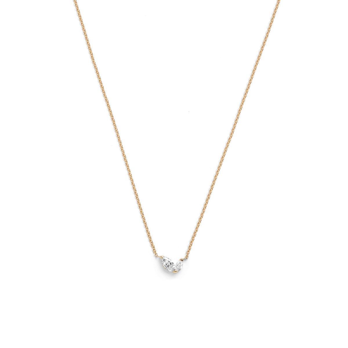 Selin Kent 14K Defne Necklace with Two Marquise White Diamonds