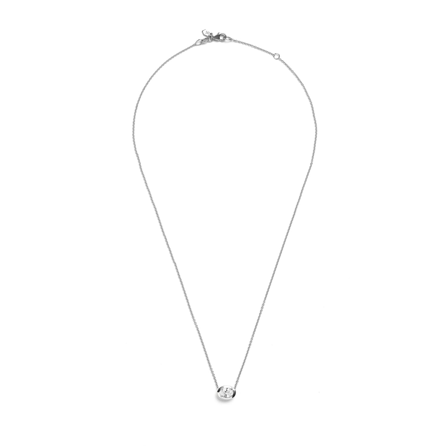 Selin Kent 14K Zadie Necklace with Oval White Diamond