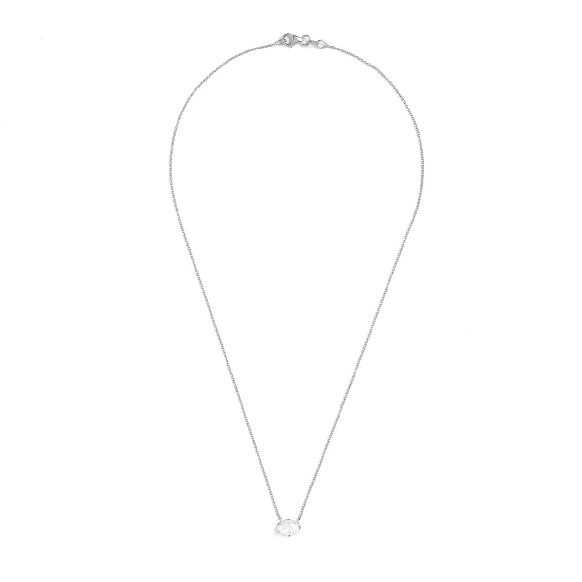 Floating Rose Cut Diamond Necklace