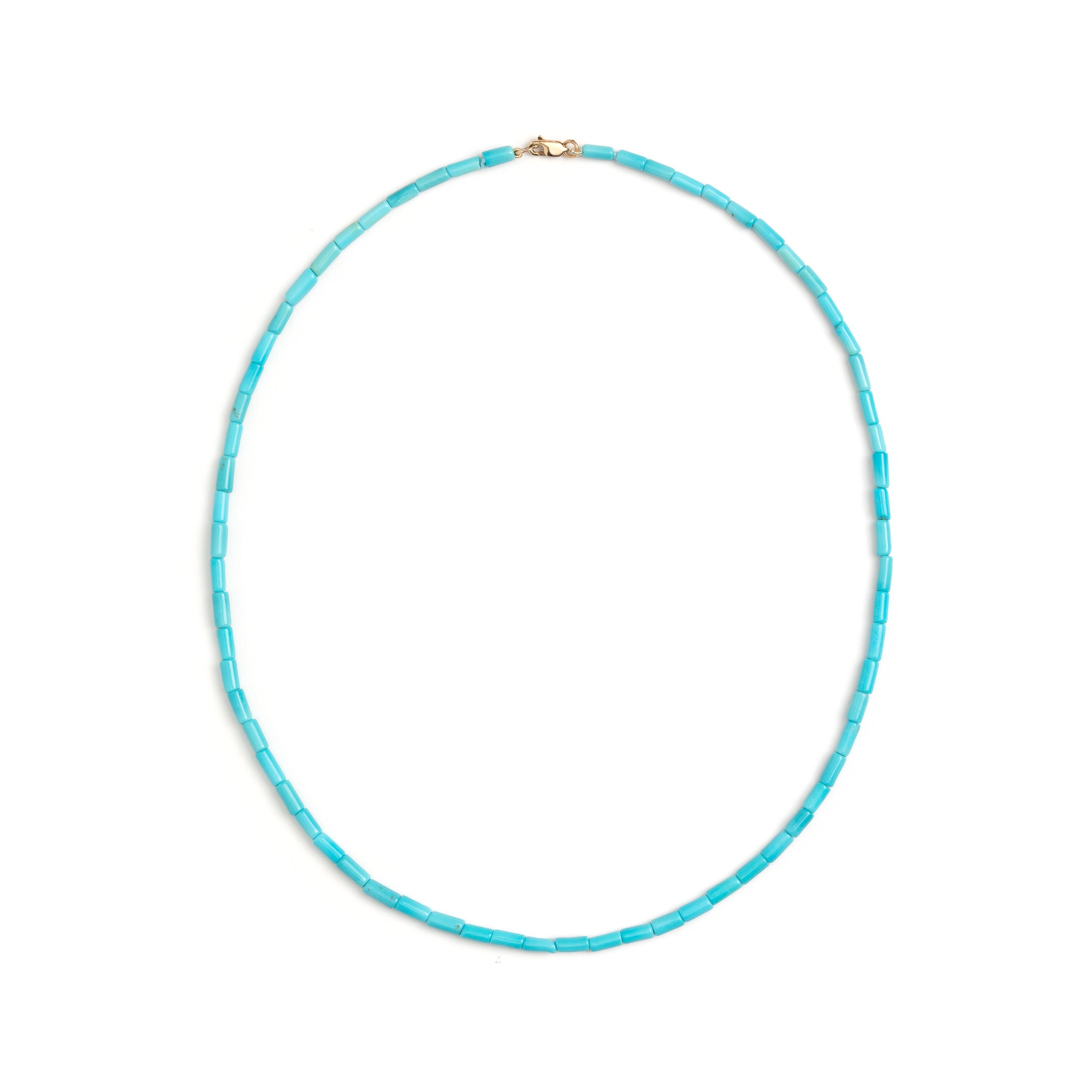 Turquoise Tubes Beaded Necklace