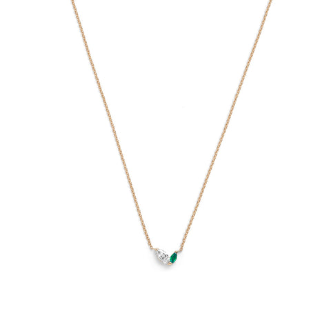 Rhea Necklace | White Diamond & Ruby