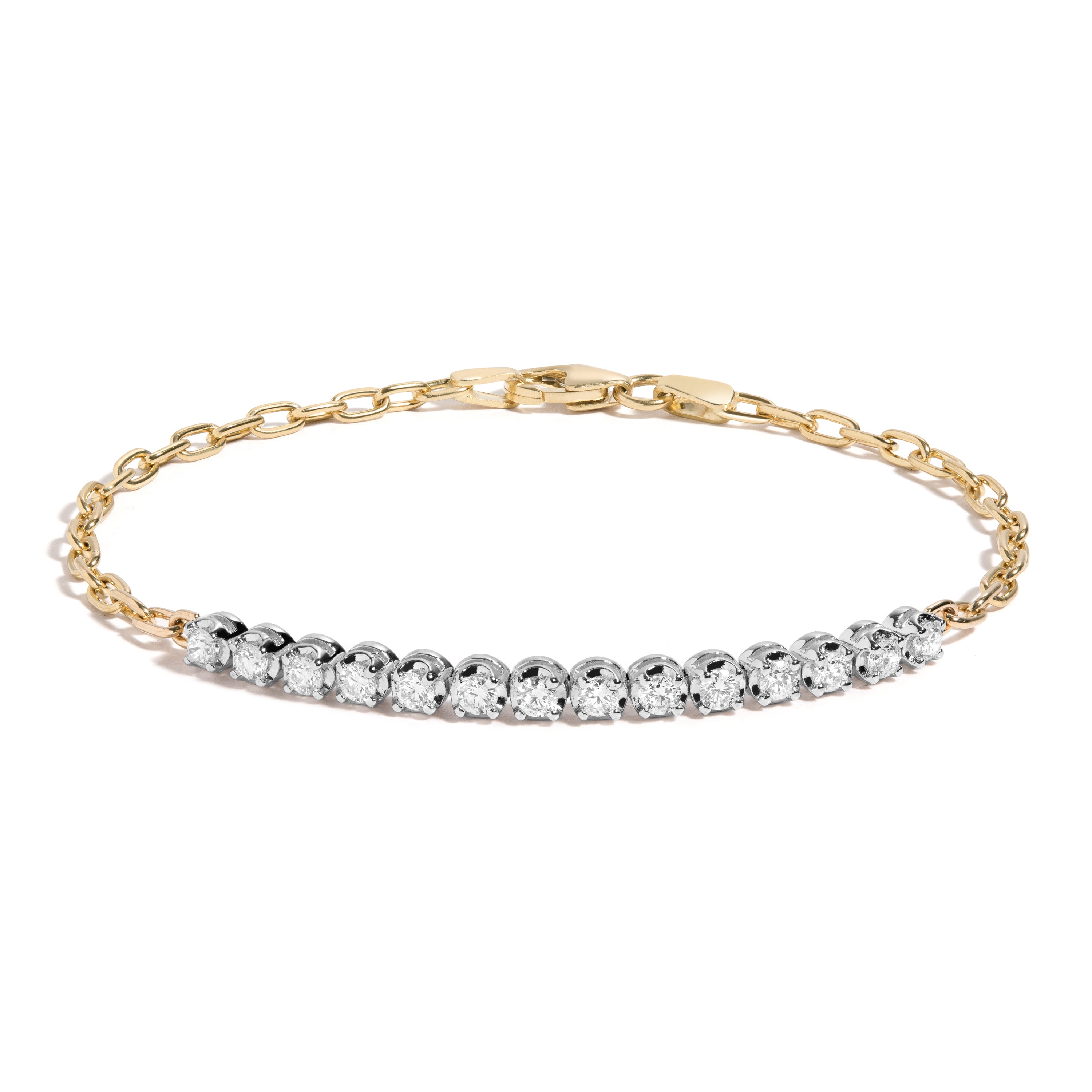 Simone Partial Tennis Bracelet - White Diamond