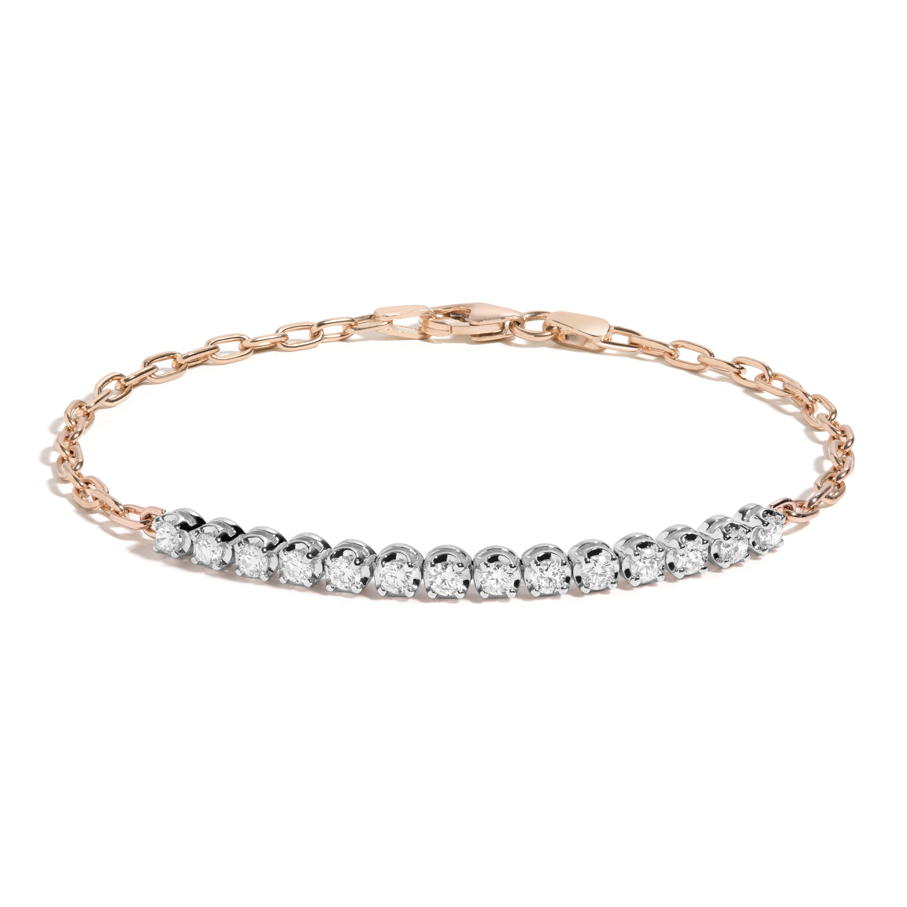 Simone Partial Tennis Bracelet - White Diamond