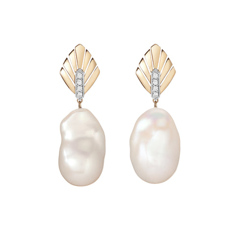 Helia Studs - White Diamond Pavé