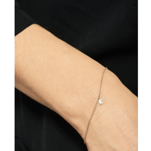 Selin Kent 14K Ersa Bracelet with Pear White Diamond - On Model