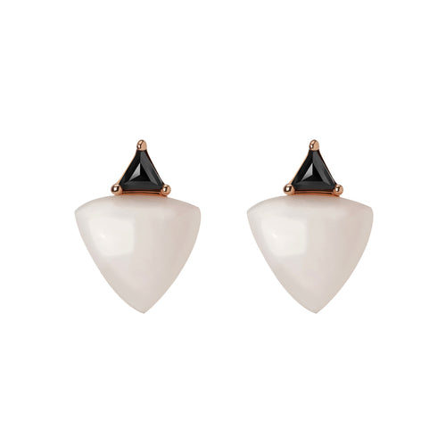 Selin Kent 14K Zenobia Earrings with Pink Opal and Black Diamonds